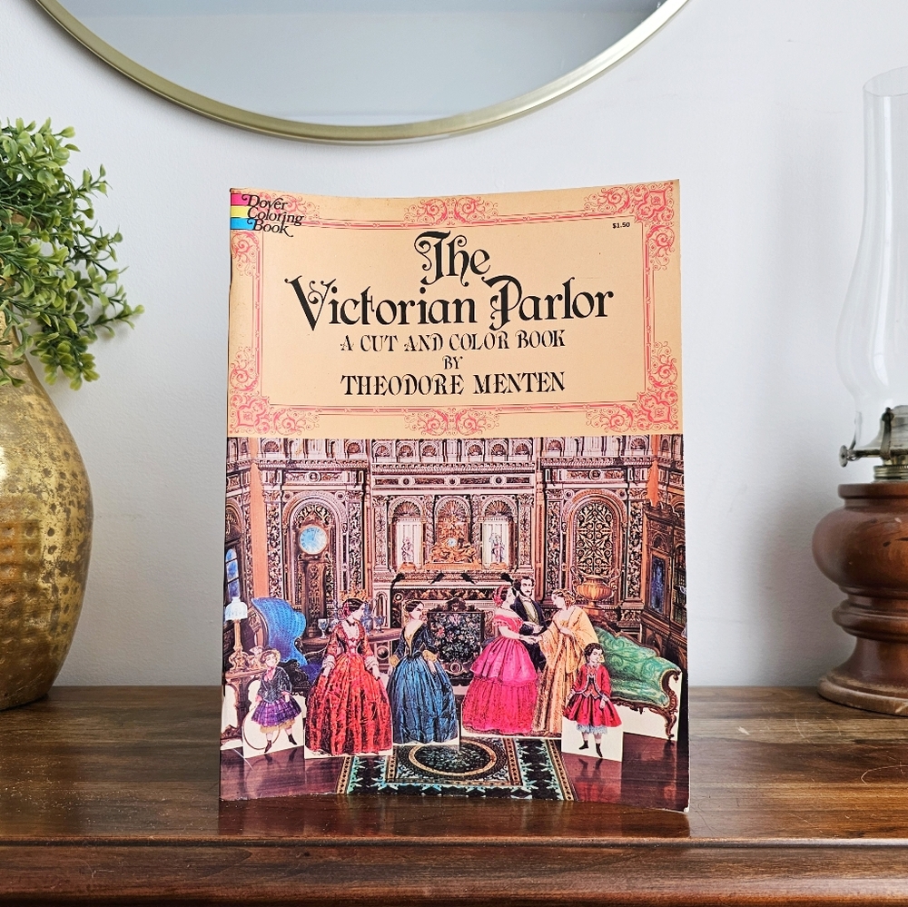 Vintage 1975 The Victorian Parlor Cut & Color Book Theodore Menten Dover